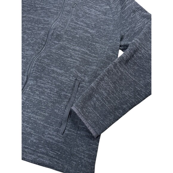 SWISSTECH Full Zip Sweater Jacket Black Heather Zipper Pockets Large Cozy Casual - Picture 3 of 10